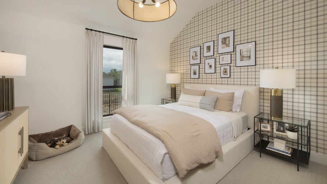 Furnished interior in a model home at Parten 75'/85' in Austin (Image 17).