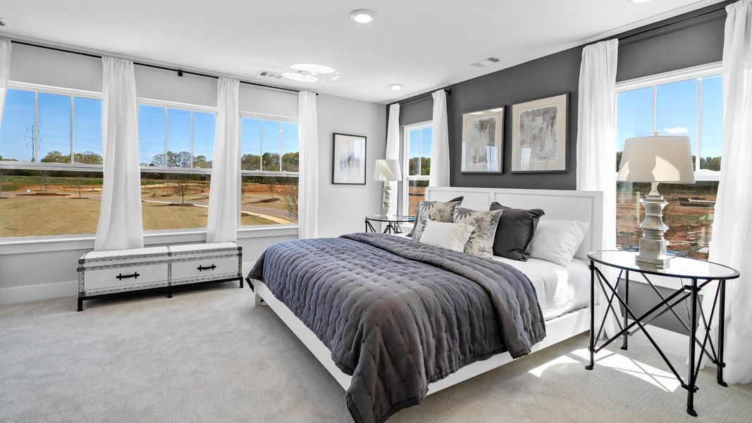 Furnished interior in a model home at Gresham Station in Simpsonville (Image 6).