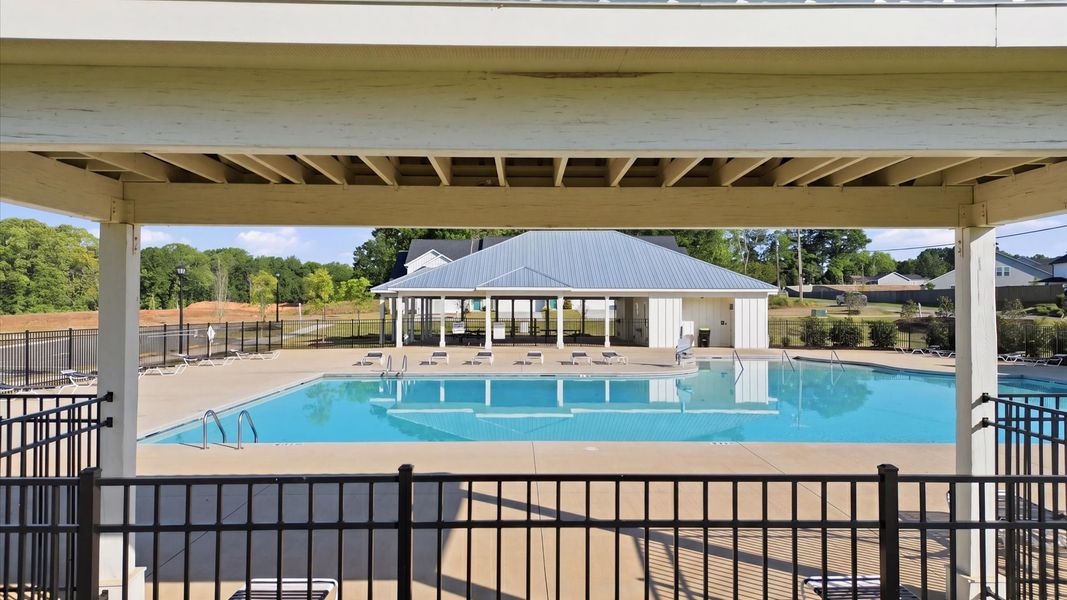 Covered cabana at the Village at Midway amenity center in Anderson, SC minutes from Anderson university and highway 81