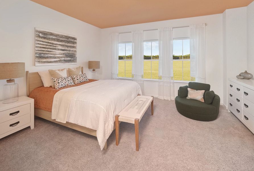 Furnished interior in a model home at Crescent Mills in Clayton (Image 20).