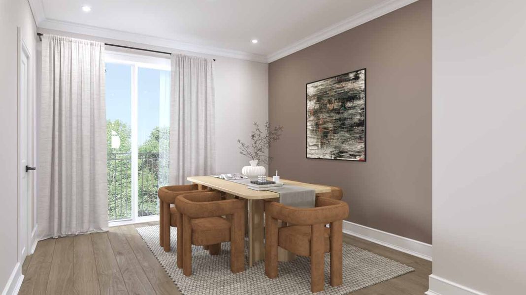 Furnished interior in a model home at Kingman Townhomes in Charlotte (Image 5).