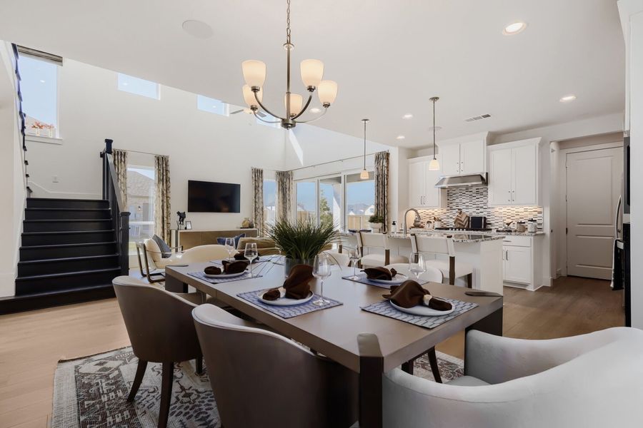 Furnished interior in a model home at North Sky 40s in Celina (Image 9).