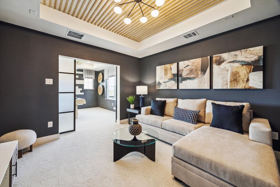 Furnished interior in a model home at Brookewater - 55' in Rosenberg (Image 20).