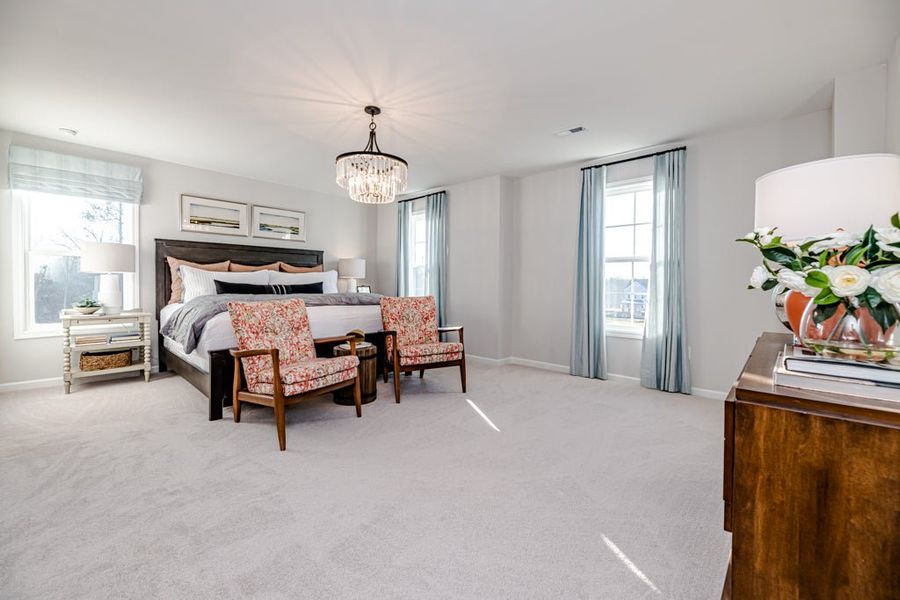 Furnished interior in a model home at The View in Durham (Image 43).