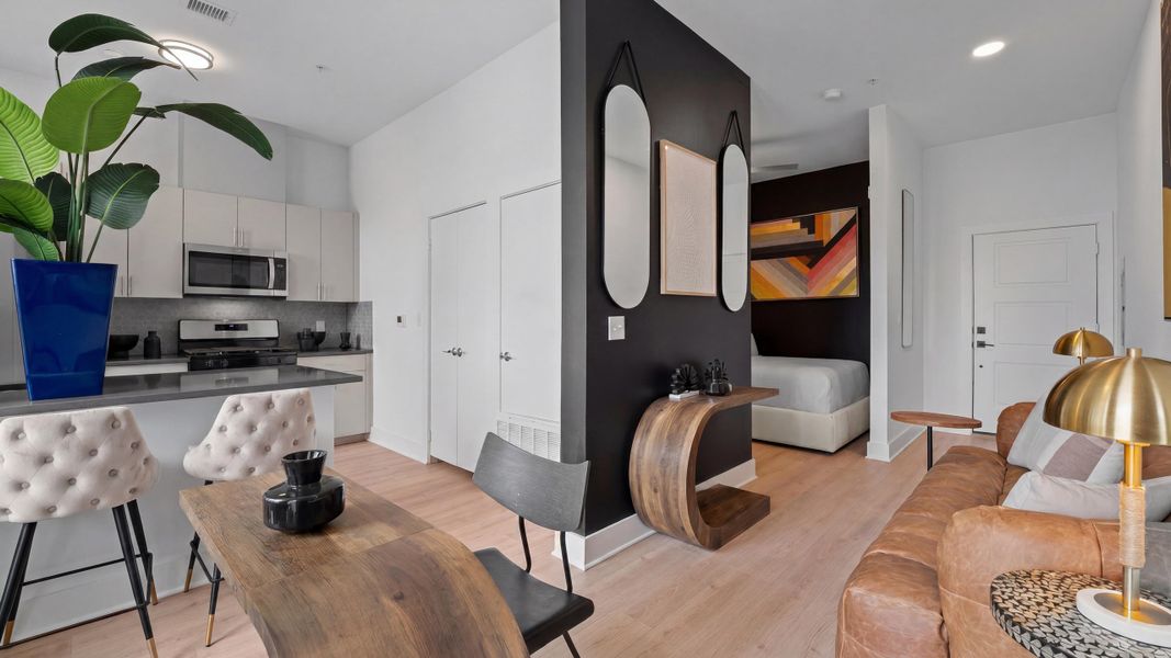 Furnished interior in a model home at Concourse at Mueller in Austin (Image 17).