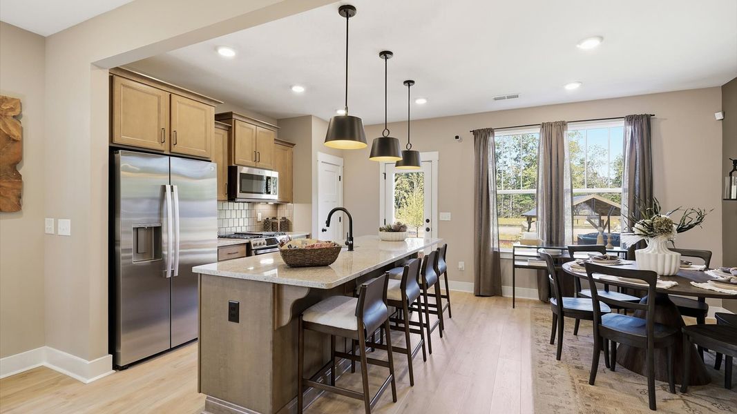 Exceptional family room with hardwood flooring in this exclusive Hendersonville-area villa