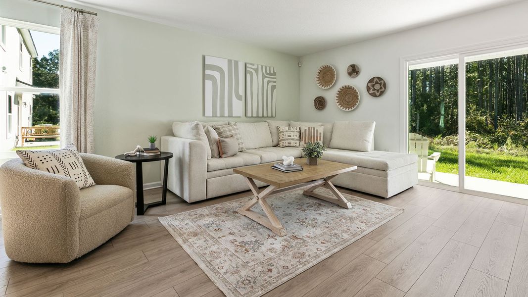 Furnished interior in a model home at Copes Landing in Jacksonville (Image 7).