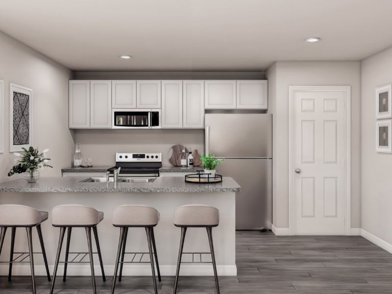 Furnished interior in a model home at Villages of Mayfield in Cleburne (Image 27).