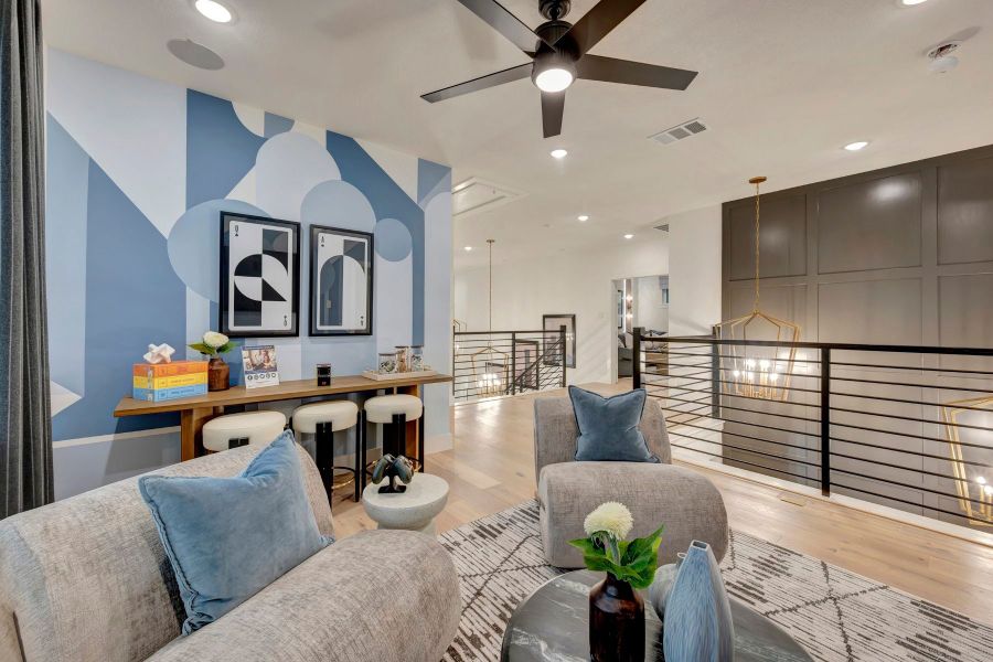 Furnished interior in a model home at Furst Ranch in Bartonville (Image 24).