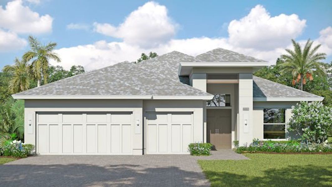 Front exterior of a home in the Lucaya Pointe community, located in Vero Beach, FL (Image 32).
