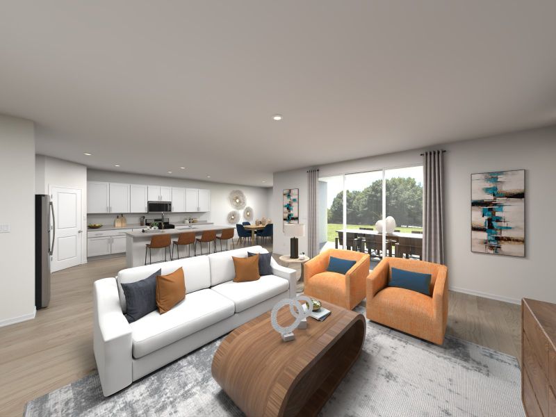 Furnished interior in a model home at Mount Plymouth Greens in Sorrento (Image 9).