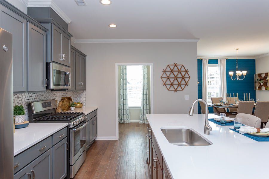 Furnished interior in a model home at Myers Point in Morrisville (Image 18). Furnished interior in a model home at Myers Point in Morrisville (Image 18).