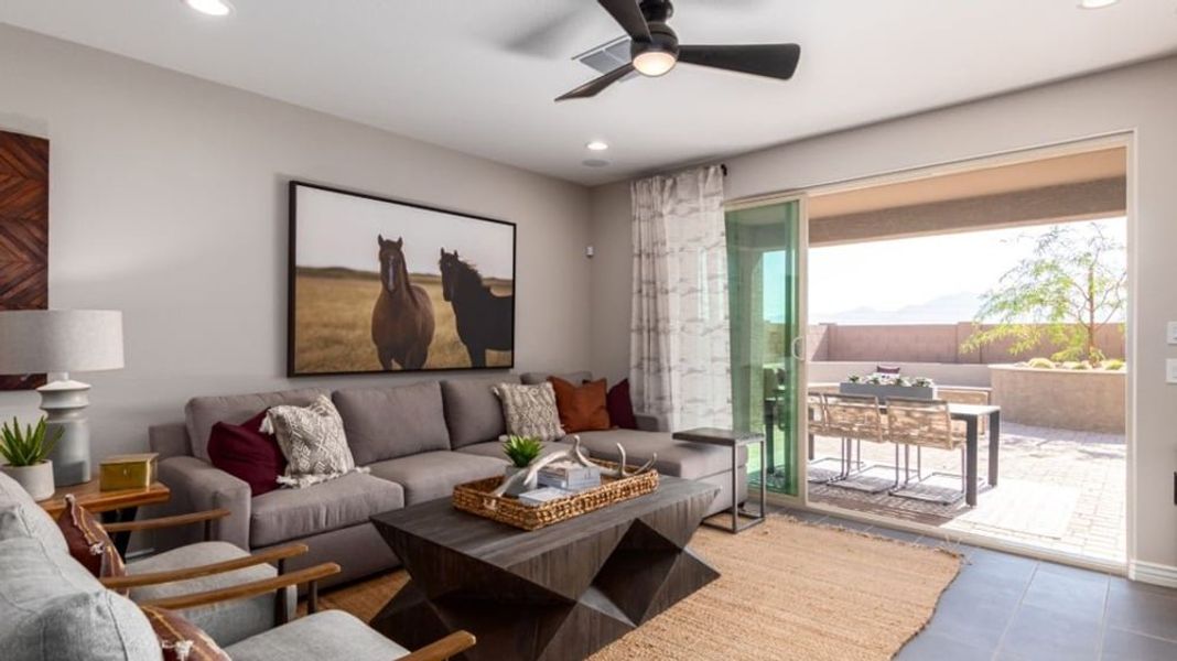 Furnished interior in a model home at Alamar Encore Collection in Avondale (Image 18).