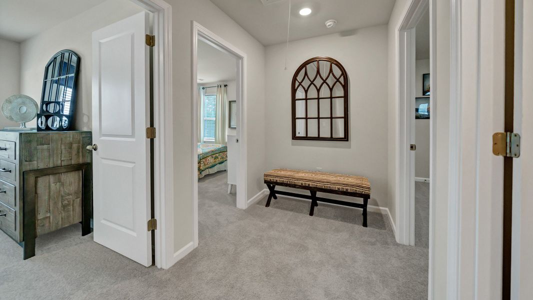 Furnished interior in a model home at South Haven in Camden (Image 38).