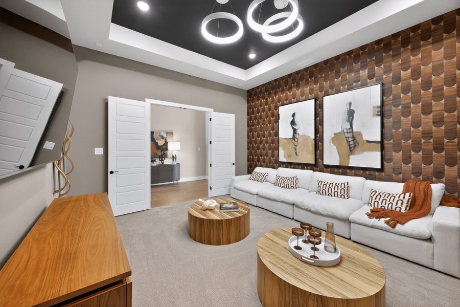 Furnished interior in a model home at Highland Crossing in Celina (Image 19).