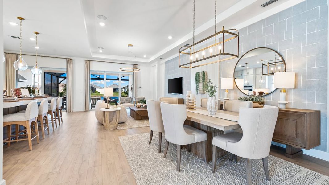 Furnished interior in a model home at Esplanade by the Islands in Naples (Image 32).