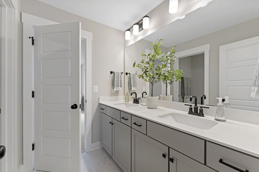 Furnished interior in a model home at Landing at Clemson Marina in Seneca (Image 12).