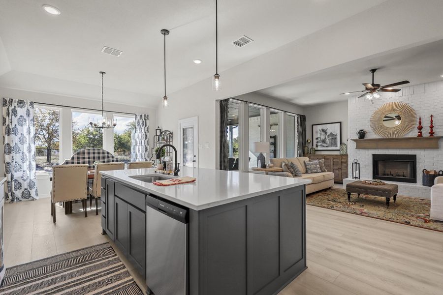 Furnished interior in a model home at Arbor Oaks in Boyd (Image 18).