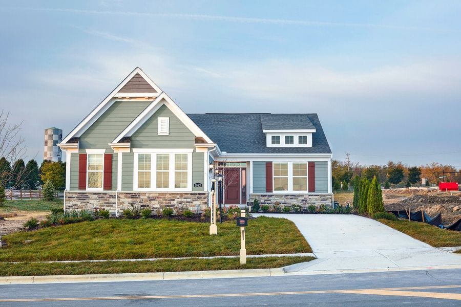 Front exterior of a home in the Easton Park community, located in Dallas, GA (Image 4).