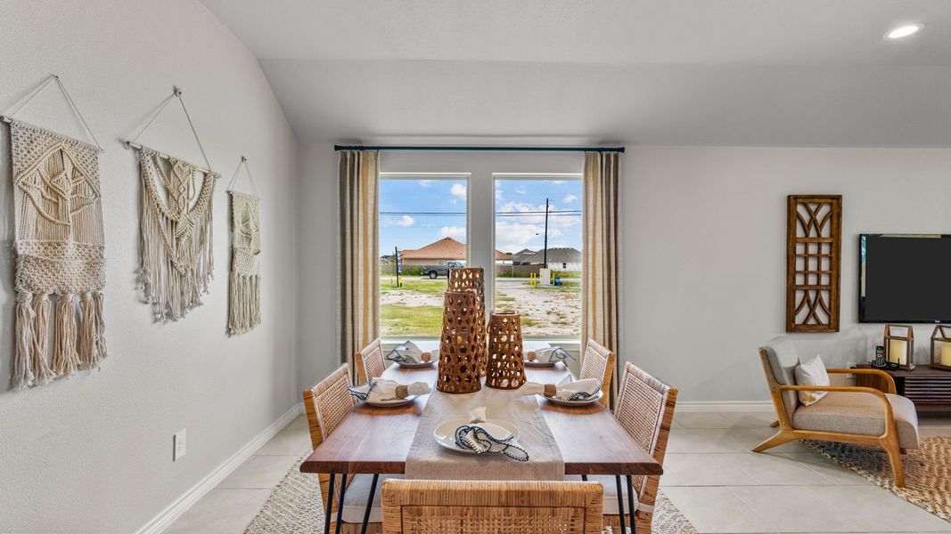 Furnished interior in a model home at The Cottages in Corpus Christi (Image 13).