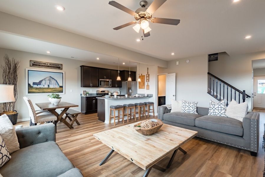 Furnished interior in a model home at Villas at Gold Creek in Dawsonville (Image 24).