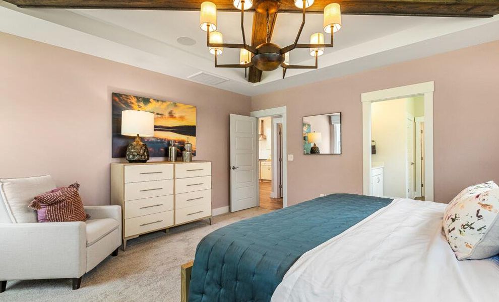 Furnished interior in a model home at High Springs in Clayton (Image 31). Furnished interior in a model home at High Springs in Clayton (Image 31).