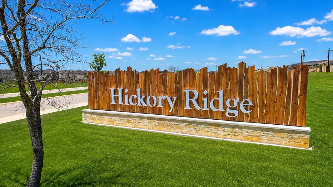 Entrance to the Hickory Ridge community in Elmendorf, TX, featuring signage and landscaping (Image 1). Entrance to the Hickory Ridge community in Elmendorf, TX, featuring signage and landscaping (Image 1).