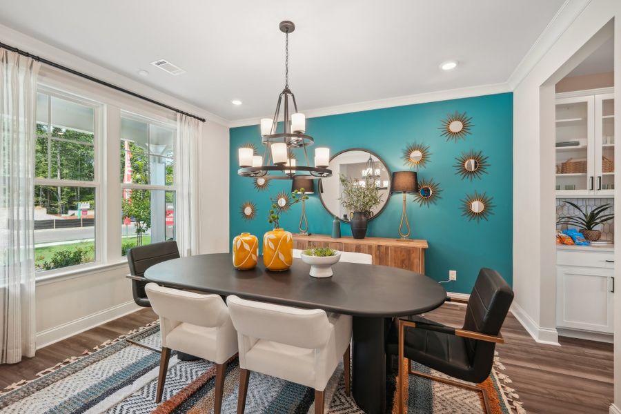 Furnished interior in a model home at Bennett Farm in Loganville (Image 7). Furnished interior in a model home at Bennett Farm in Loganville (Image 7).