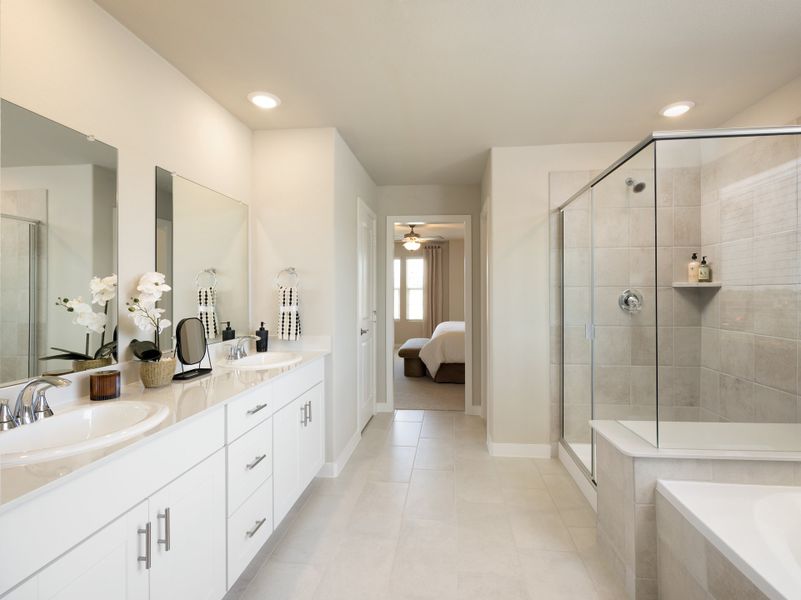 Furnished interior in a model home at Oak Ridge Park in Corinth (Image 17). Furnished interior in a model home at Oak Ridge Park in Corinth (Image 17).
