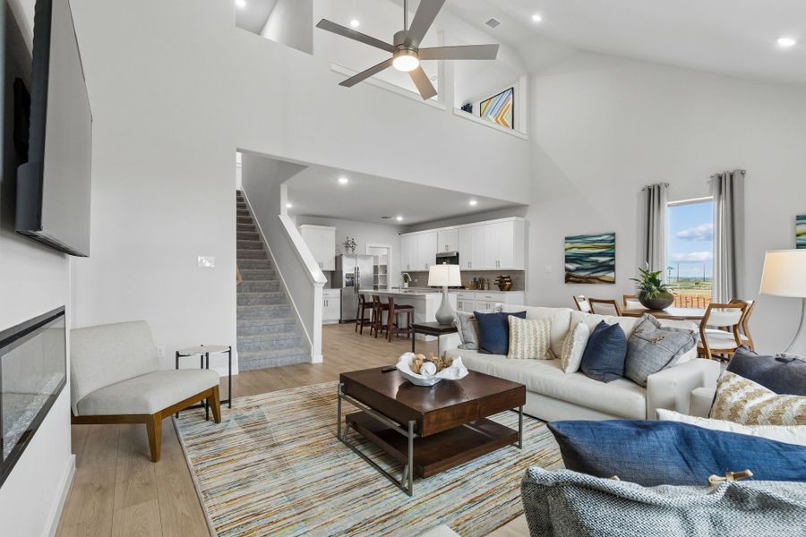 Open First Floor in a Madero New Winters Model in Haslet TX by Trophy Signature Homes