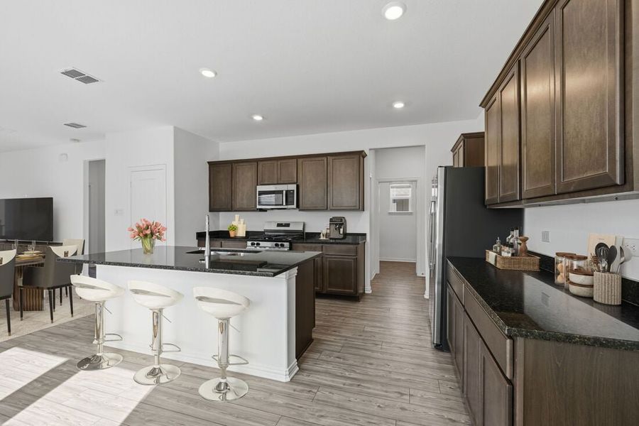 Furnished interior in a model home at Madero 50s in Fort Worth (Image 128).