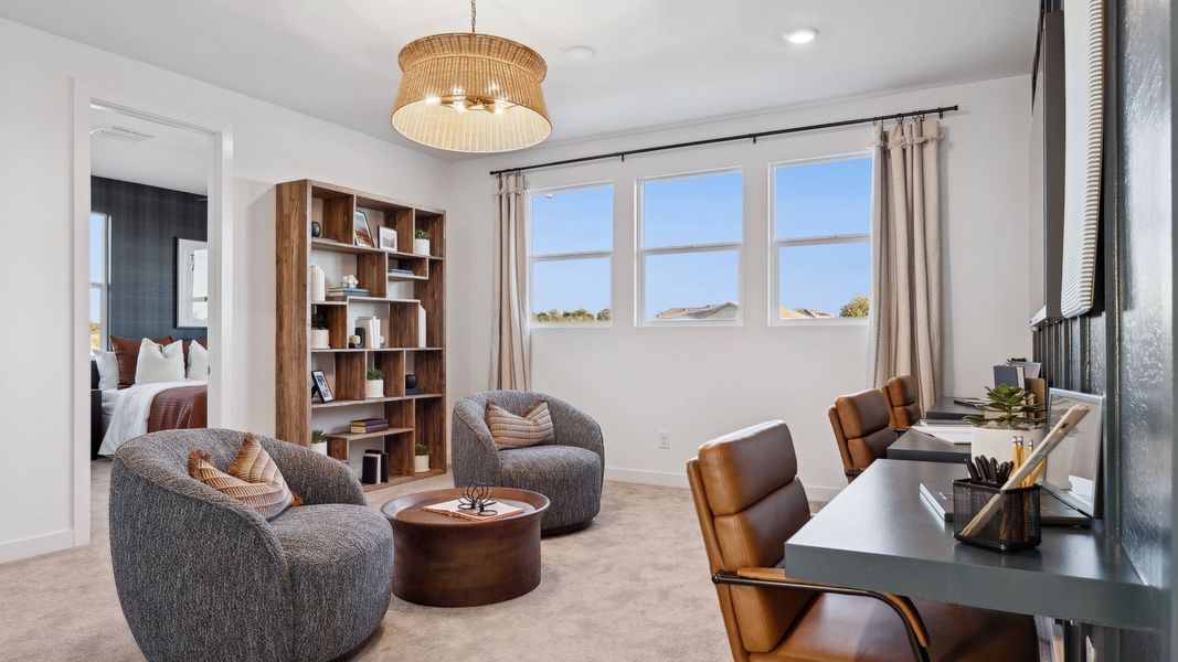 Furnished interior in a model home at The Ridge at Stone Butte in Phoenix (Image 24).