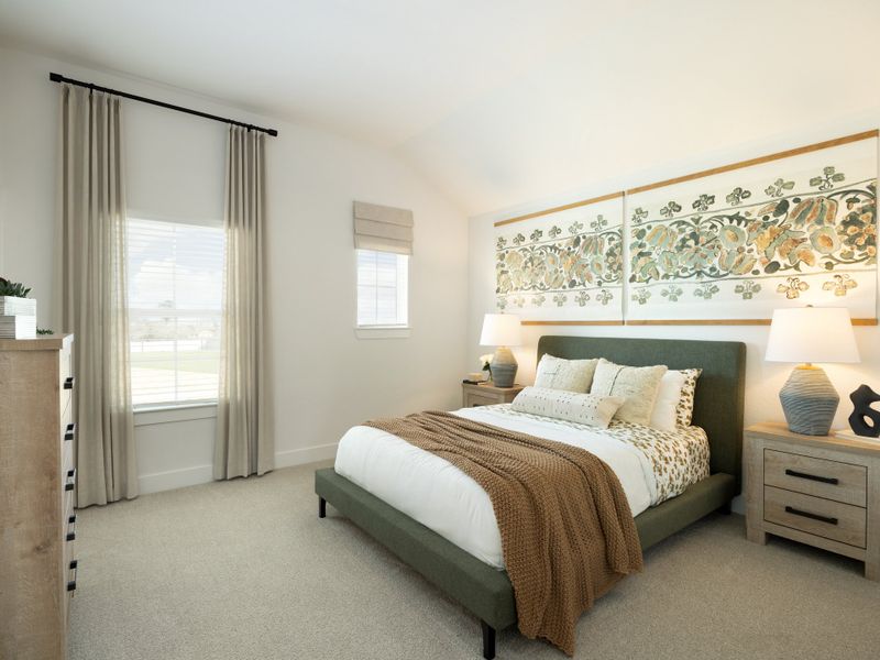 Furnished interior in a model home at Sanford Farms - Classic Series in Waller (Image 19).