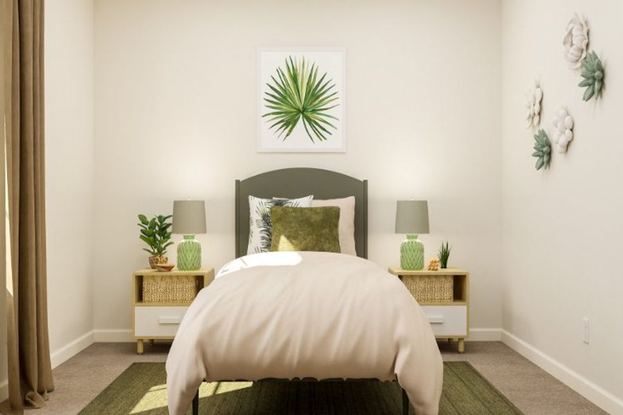 A bedroom with a bed and lamps. A bedroom with a bed and lamps.