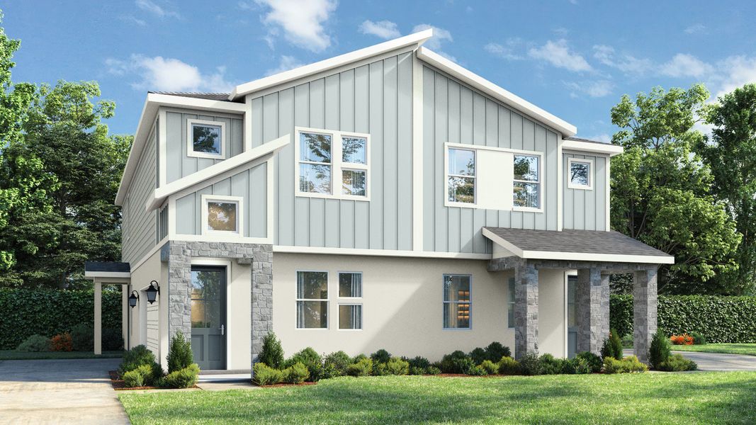 Elevation D with Stone