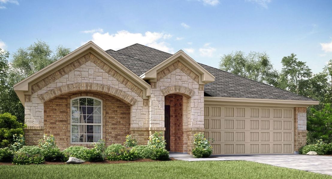 Front exterior of a home in the Trinity Crossing: Classic Collection community, located in Forney, TX (Image 6).