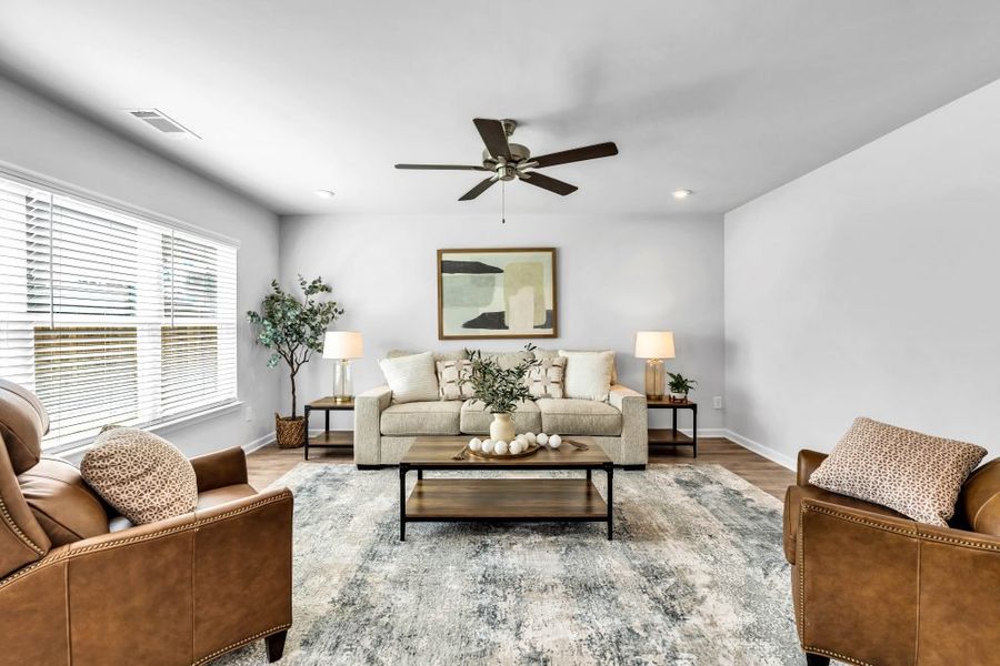 Furnished interior in a model home at The Reserve at Chapel Hill Phase II in Douglasville (Image 8).