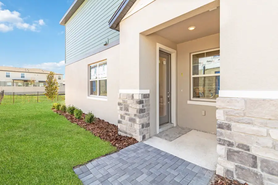 Paver Lead Walk to Side Covered Entry