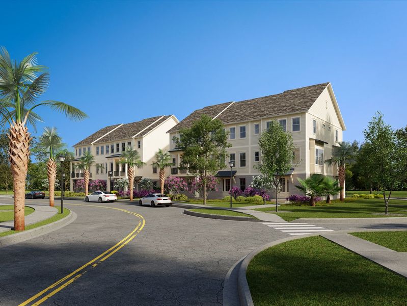 Stylish garage townhomes featuring timeless design and modern finishes