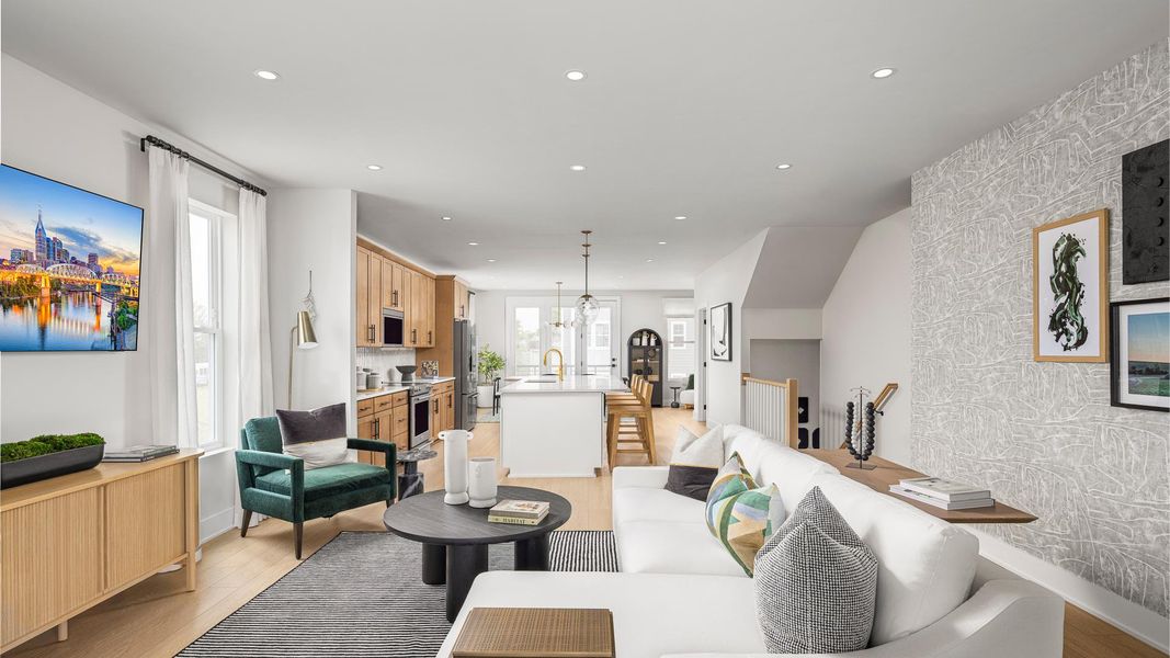 Open-concept home designs are ideal for entertaining