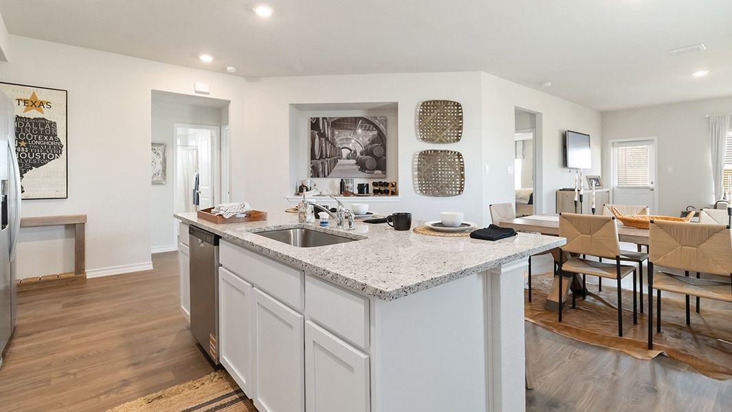 Furnished interior in a model home at High Garden in Comfort (Image 11).