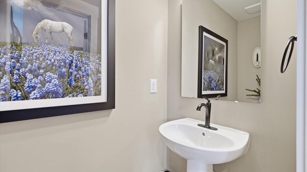Half bath at the new Brookland Place community in Hendersonville, NC