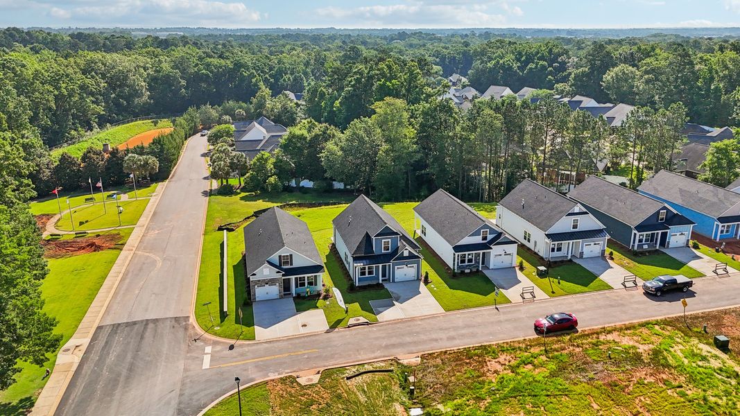 Aerial view of the Bickley Station community in Irmo, SC, showing layout and nearby surroundings (Image 12). Aerial view of the Bickley Station community in Irmo, SC, showing layout and nearby surroundings (Image 12).
