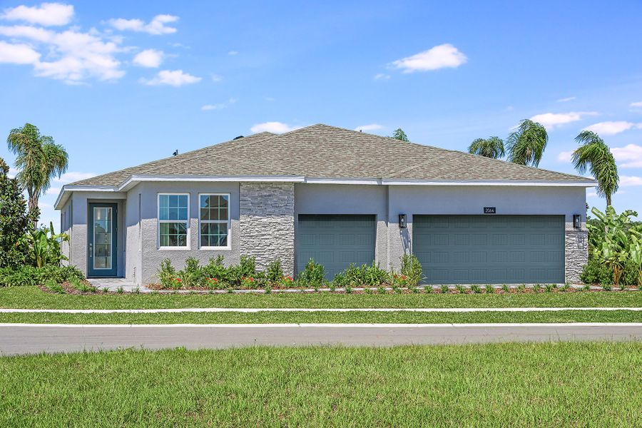 Front exterior of a home in the Storey Creek community, located in Kissimmee, FL (Image 5).