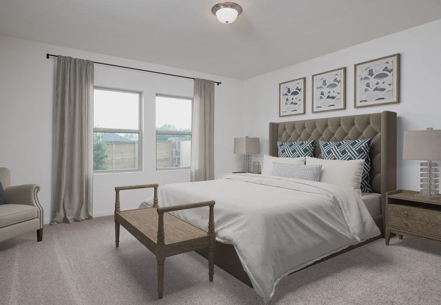 Furnished interior in a model home at Sunset Oaks in Maxwell (Image 7).