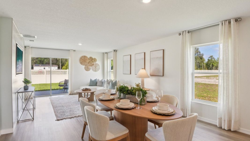 Furnished interior in a model home at Brighton Park in Hudson (Image 5).