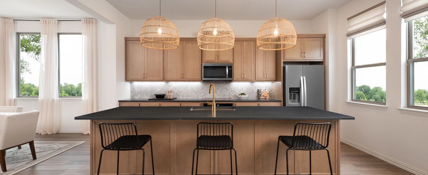 Furnished interior in a model home at City Point - Urban in North Richland Hills (Image 11).