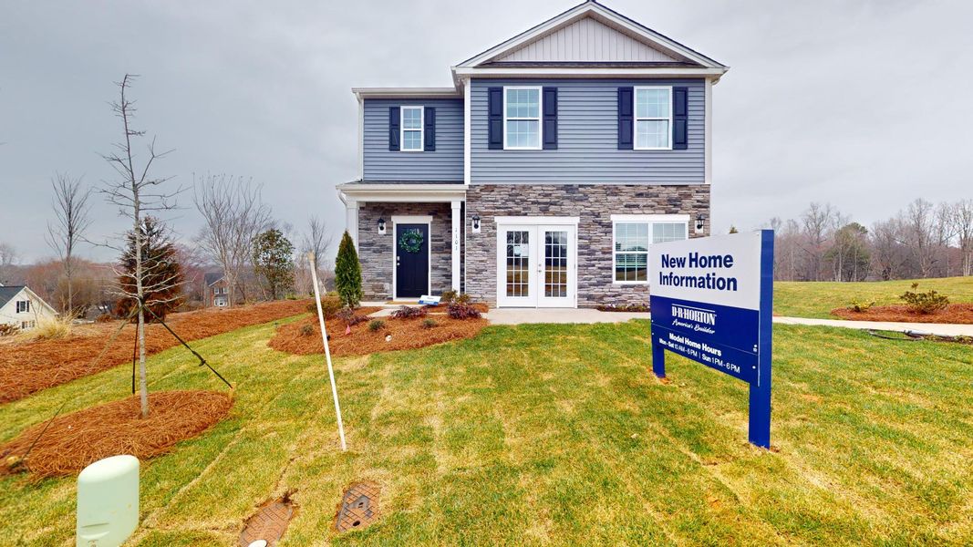 Front exterior of a home in the Falls at Hickory community, located in Hickory, NC (Image 1). Front exterior of a home in the Falls at Hickory community, located in Hickory, NC (Image 1).