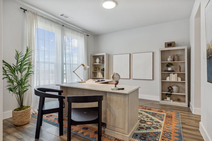 Furnished interior in a model home at Dove Hollow in Waxahachie (Image 8).