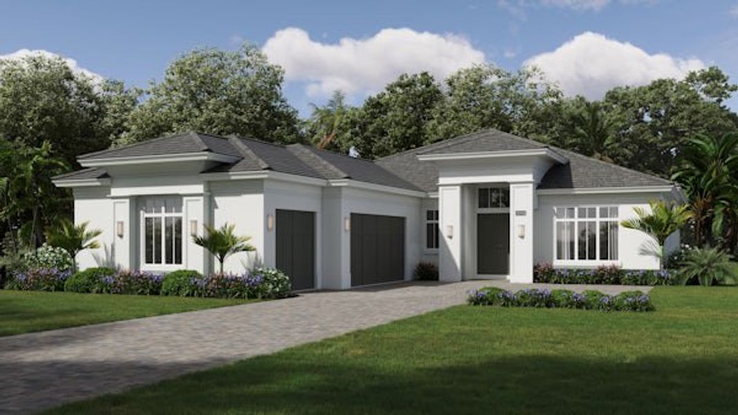 Front exterior of a home in the The Reserve at Grand Harbor community, located in Vero Beach, FL (Image 26).